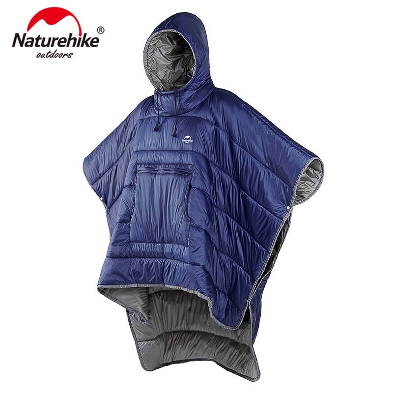 Naturehike bærbar vandafvisende camping sovepose kappe stil doven sovepose vinter poncho  nh18 d 010- s