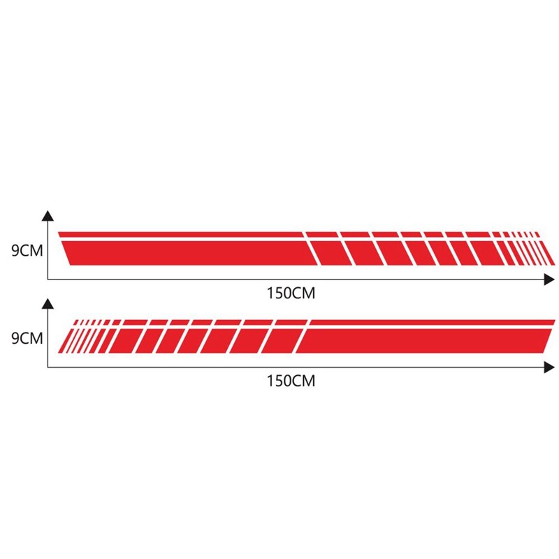 Auto Streifen Aufkleber Abdeckungen Vinyl Film Rennen Sport Aufkleber DIY Seite Aufkleber Universal- Auto stimmen Zubehör