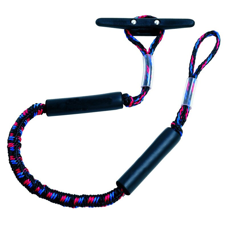 2Pcs Elastic Wharf Rope Dinghy Marine Boat Bungee Dock Line Mooring Rope