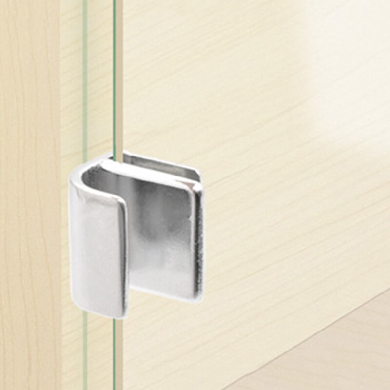 2Xglass Deur Handle Kabinet Knop Scharnier Clip Zonder Installatie Gat Attchment