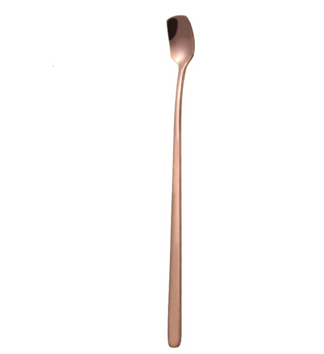 Rvs Roer Lange Handvat Steel Thee Lepel Vierkante Hoofd Ijs Lepel Bar Mok Lepel Koffie Lepel Keuken: RG / S