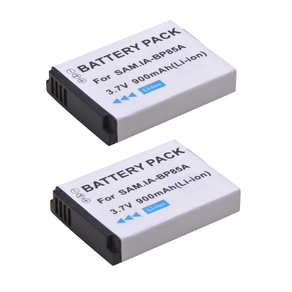 2pcs 900mAh 3.7V IA-BP85A BP85A BP-85A BP 85A Replacement Camera Li-ion Battery for Samsung ST200 ST200F PL210 WB210 SH100.