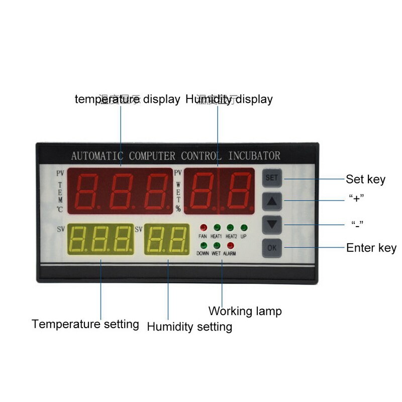 Egg Incubator Controller Full Automatic Temperature Humidity for Incubator