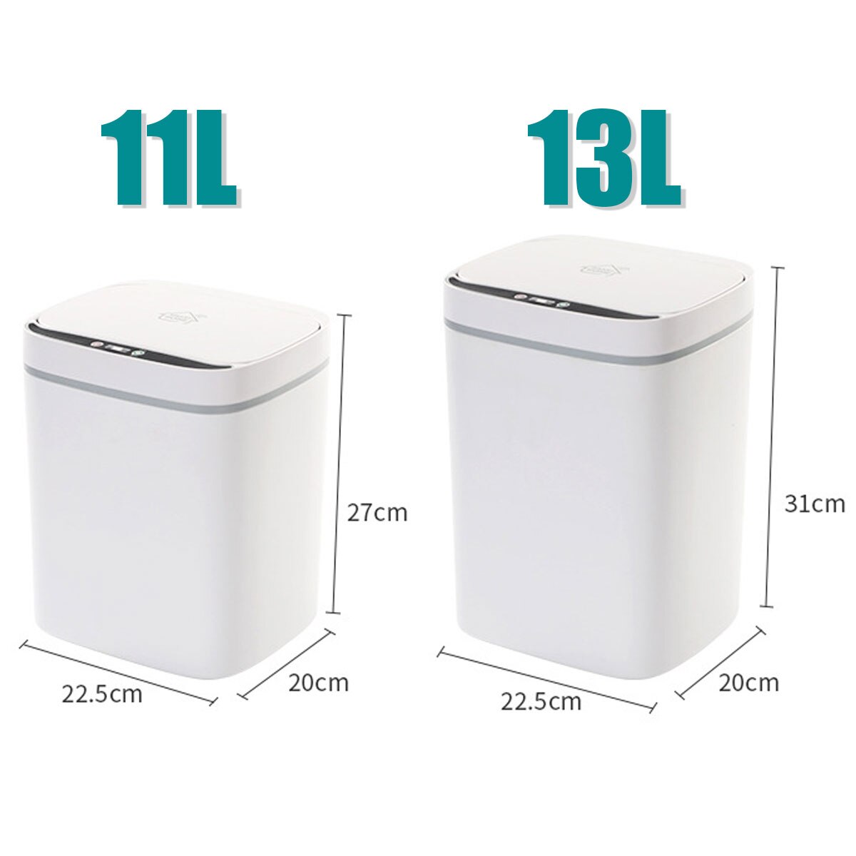 11/13L Kitchen LED Smart Automatic Touchless Intelligent Infrared Motion Sensor Rubbish Waste Bin Kitchen Trash Can Garbage Bins