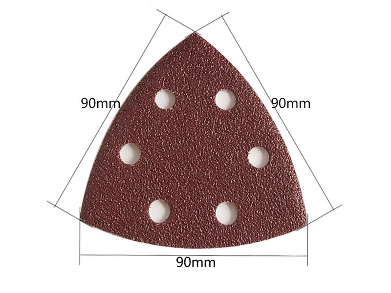 25Pc 90Mm Delta Schuurmachine Zand Papier Klittenband Schuurpapier Disc Schuurmiddelen Voor Schuren Grit 40-2000