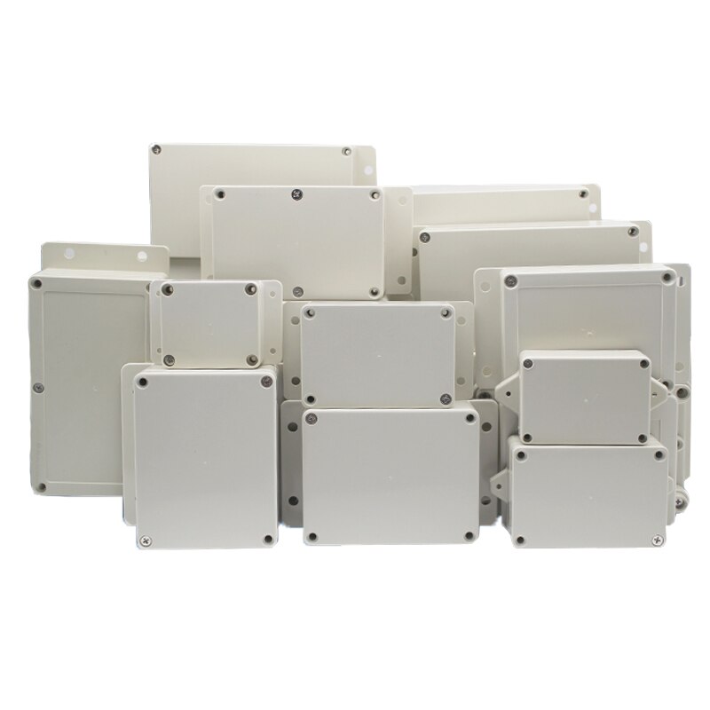 Junction Wire Box with Fixed Ear Outdoor ABS Plastic IP65 Waterproof Instrument Boxes Sealed Electrical Enclosure Case