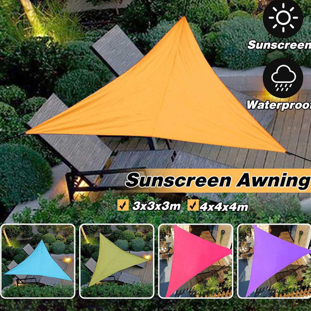 Awning Waterproof Canopy Tarp Triangle Sun Shelter Tent Trap Garden Canopy Sunshade Outdoor Camping Tents 타프