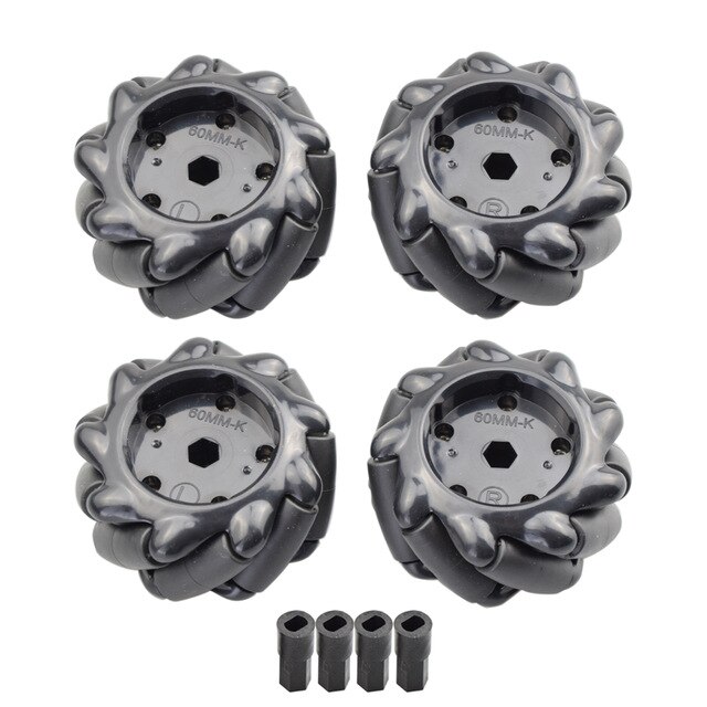 Szín: kerék-80mm-R - Mecanum Wheel nagy keménységű műanyag Omni kerék
