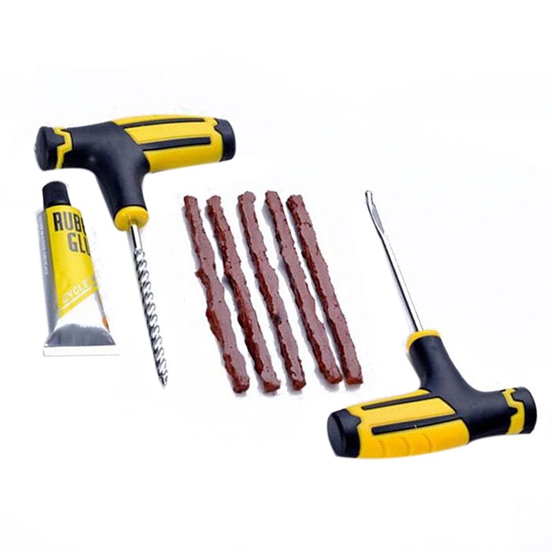 8Pcs Car Tire Repair Tools Kit For Tubeless Emergency Truck &amp; 20Pcs Auto Car Truck Tubeless Tire Tyre Puncture Repair