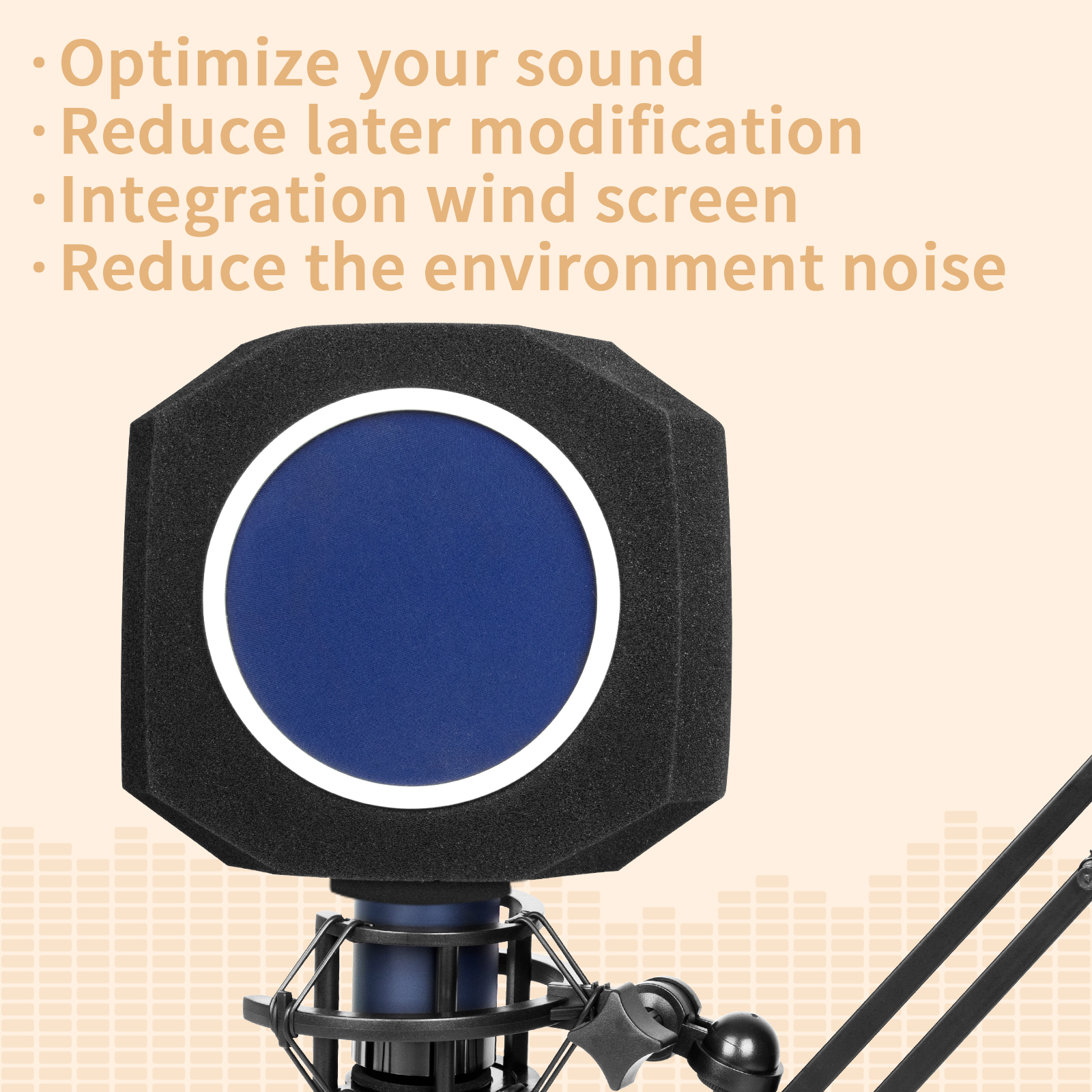 Depusheng pf8 Mikrofon Windschutz Pop Filter Beruf elle Kondensator Mikrofon Studio Schwamm Schallschutz Schutzhülle Zubehör