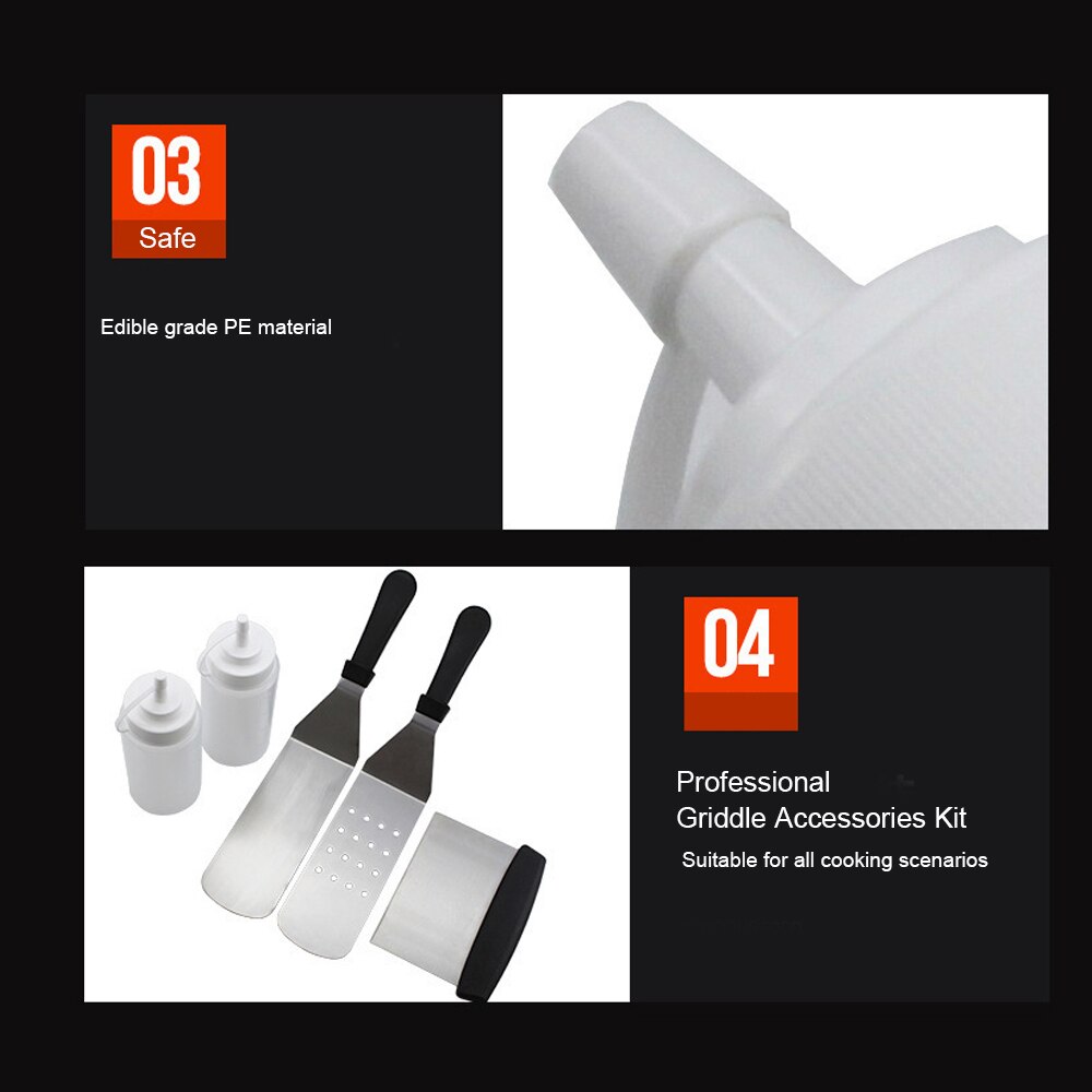 5Pcs Stainless Steel Grill Spatula Set For Grill Griddle Salad scraper chopper Pizza BBQ Baking kitchen Tools BBQ Tool Kit