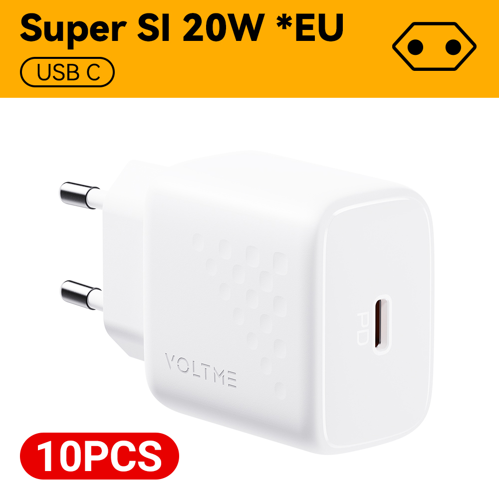 VOLTME 10PCS-Pack Revo 20W Mini/Lite/Duo Lite Series Clearance Tpye C USB C ChargerFast Charging For iphone Samsung