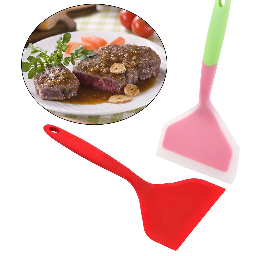 HILIFE Silicone Spatula Cooking Utensils Non-stick Turners High Temperature Resistance Kitchen Food Lifters Wide Pizza Shovel