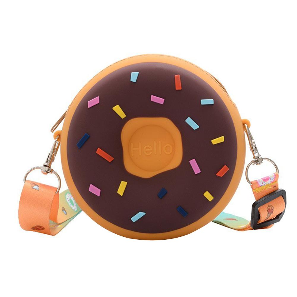 Lovely Donut Rainbow Backpack Kids Kindergarten School Book Bag Casual Bagpack Vintage Bags for Children Kids Birthday 2022: Light brown