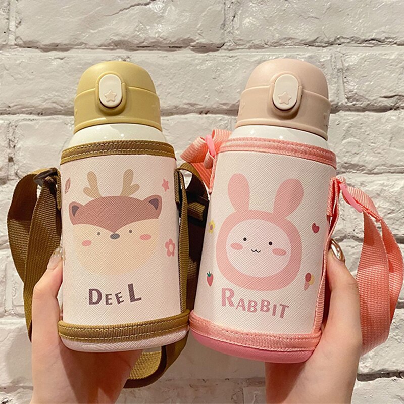 600/400ml enfants dessin animé bouteilles à boire Double couches 316 acier inoxydable Thermos eau enfants isolé tasses Portable maison Sc