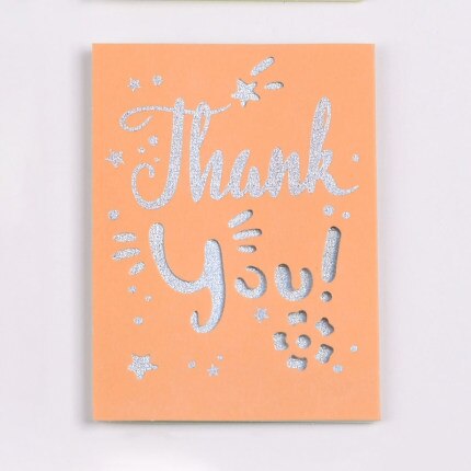 Happy Birthday Card For You Glitter Silver Thank You Card: No.05