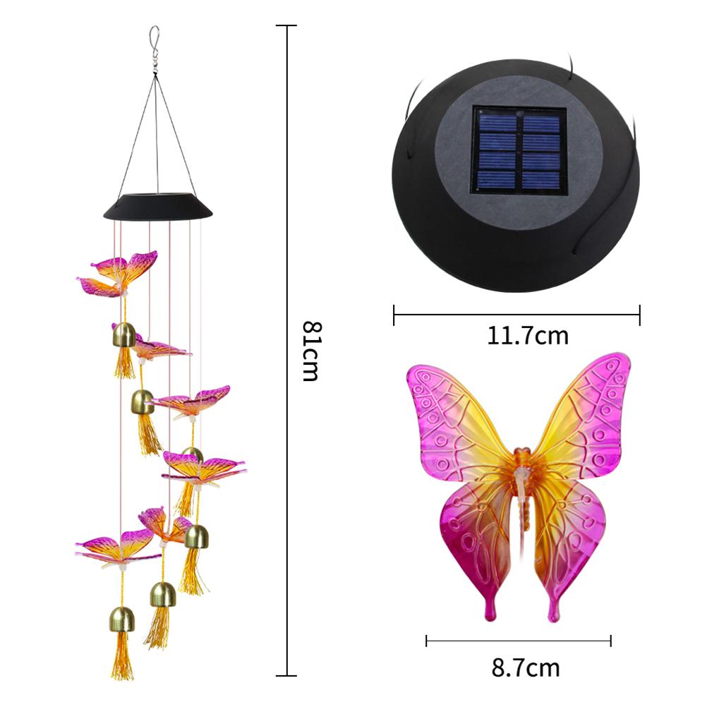Led Solar Wind Chime Crystal Ball Waterdichte Outdoor Patio Licht Met Bells 7 Kleur Veranderende Windgong Voor Tuin Yard decor