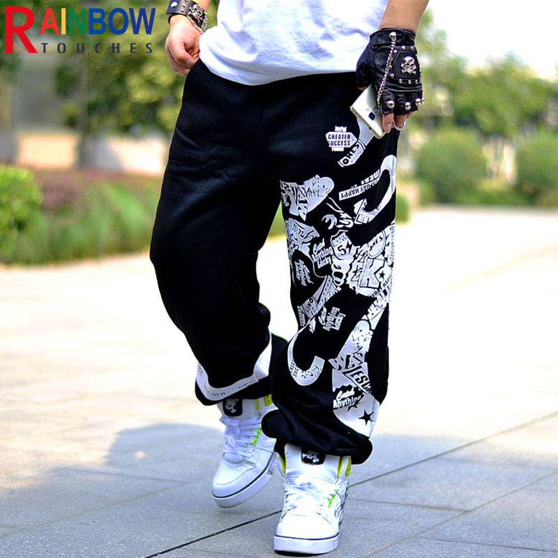 Arc-en-ciel touch – pantalon ample pour homme, , décontracté, sport, entraînement, Fitness, Style de rue, tendance, lettres, surdimensionné: XXXL / Black