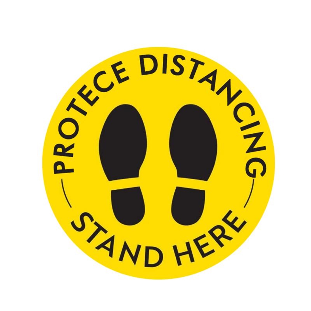 Safety Floor Sign Keep 6 Feet Away Safe Distance Protece Distancing Floor Decal Quotes Words Sticker