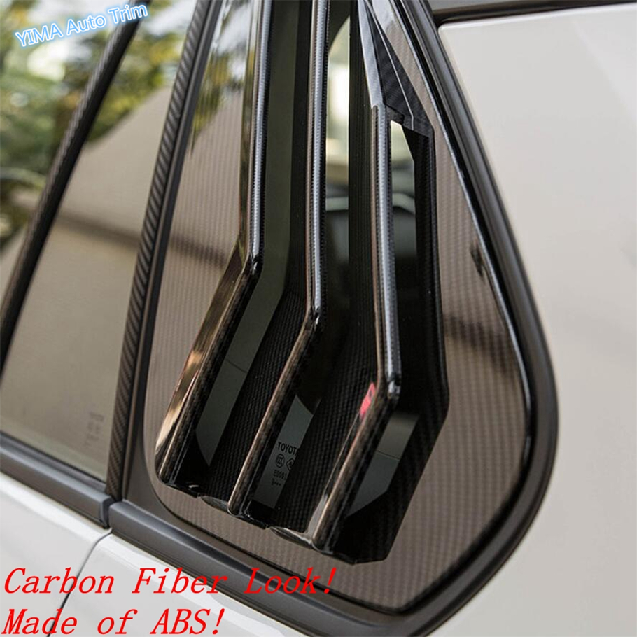 Couvercle de ventilation latéral du panneau de fenêtre arrière, accessoire en Fiber de carbone, en noir, pour TOYOTA RAV4 ravav 4 XA50 – 2022