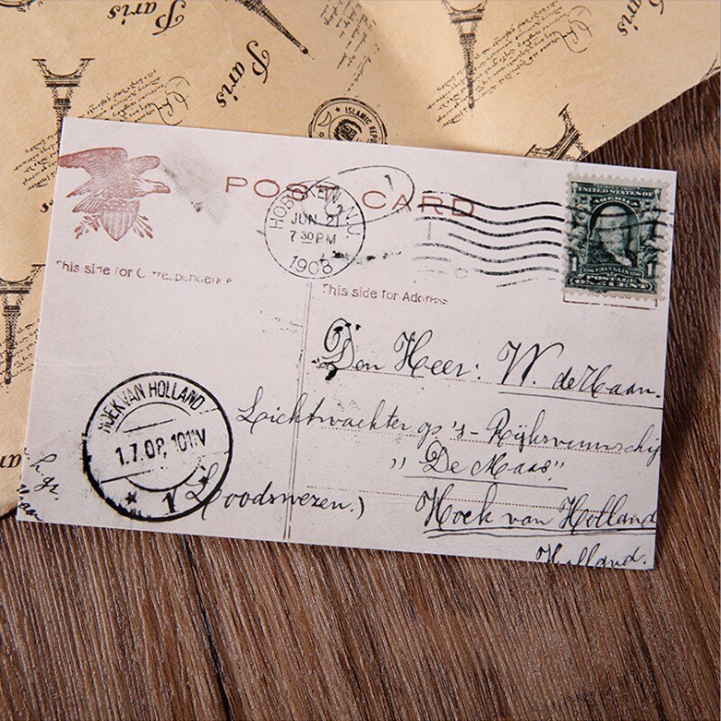 30pcs/pack Classical Famous Europe Building Vintage Style Memory Postcard Set Greeting Cards Cards Postcards