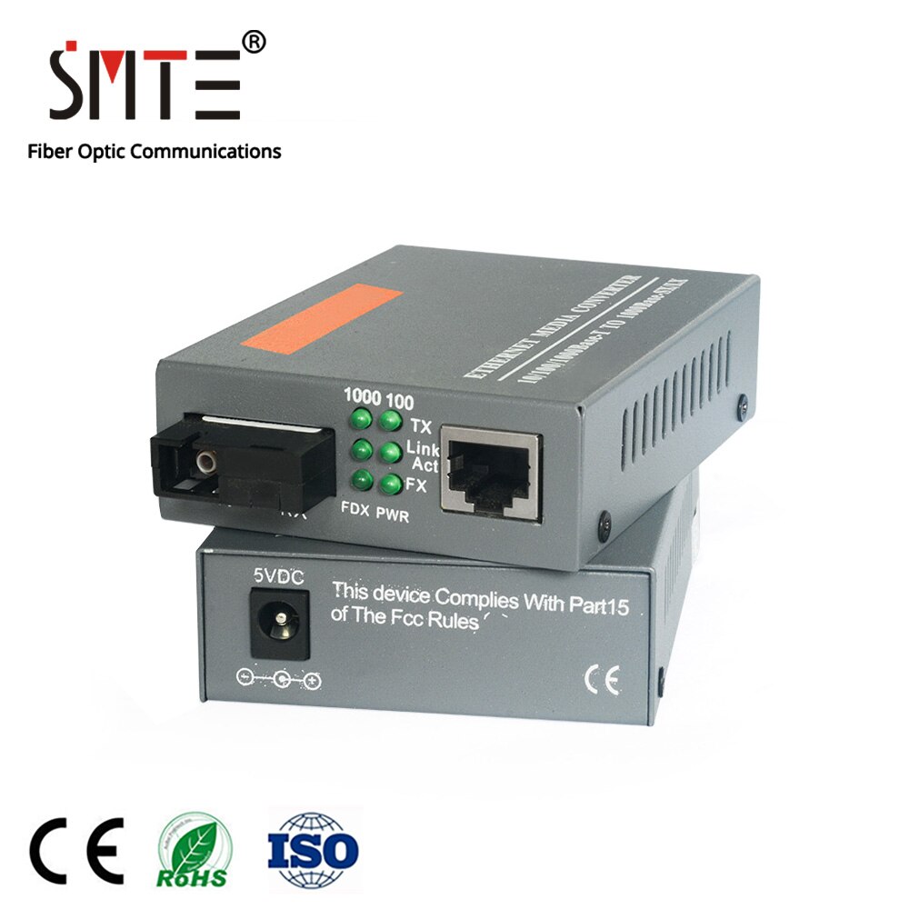1 pair HTB-GS-03-A/B 3km 1000Mbps Single mode single fiber Gigabit Fiber Optic Ethernet Media Converter
