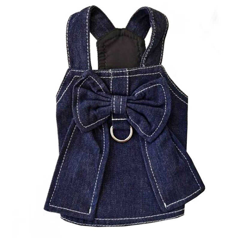 Ropa para mascotas, vestido para perro pequeño con lazo, Falda vaquera bonita, abrigo suave y cómodo, chaleco bonito a la para Chihuahua: shirt / S