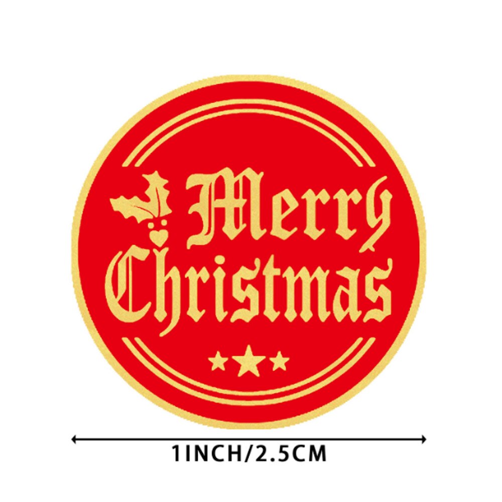 1000Pcs Merry Christmas Stickers Gold Foil Christmas Envelope Stickers Seals Labels Decals for Cards Envelopes Boxes: 500Pcs