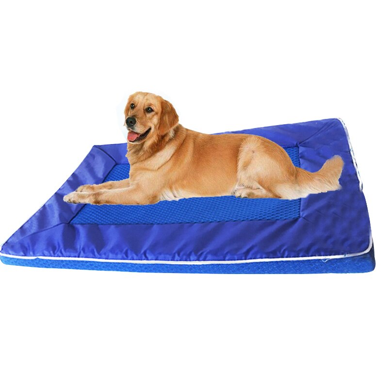 Pawstrip 3 maten zomer hondenbed oxford nylon verkoelende kattenbedden ademend afneembaar wasbaar groot hondenkussen: M
