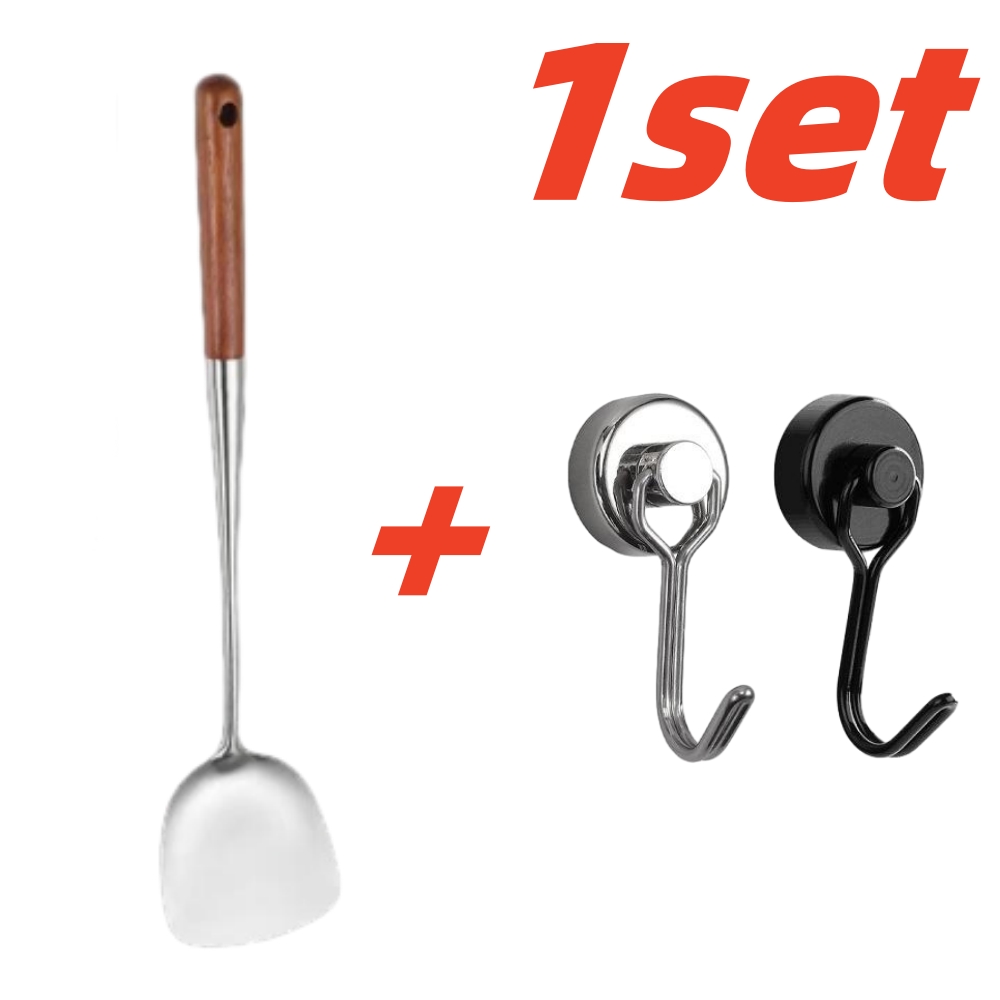 Ustensiles de cuisine Wok spatule fer et louche ensemble d'outils spatule pour équipement de cuisine en acier inoxydable accessoires de cuisine: vert clair