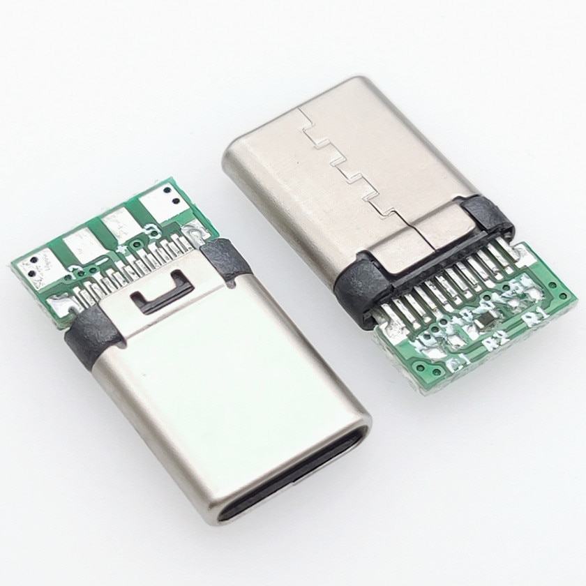 10 stks/partij Micro USB JACK Type-C 12PIN snelle opladen mannelijke Connector Voor Mobiele Telefoon Micro USB Jack Connector opladen Socket