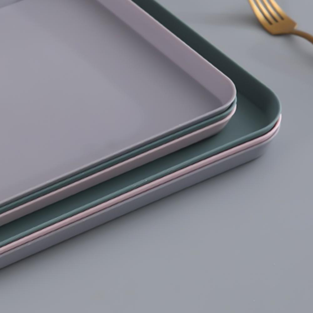 Plato de fruta portátil, bandeja de exhibición de postre, conveniente, saludable, de plástico, forma rectangular, para el hogar