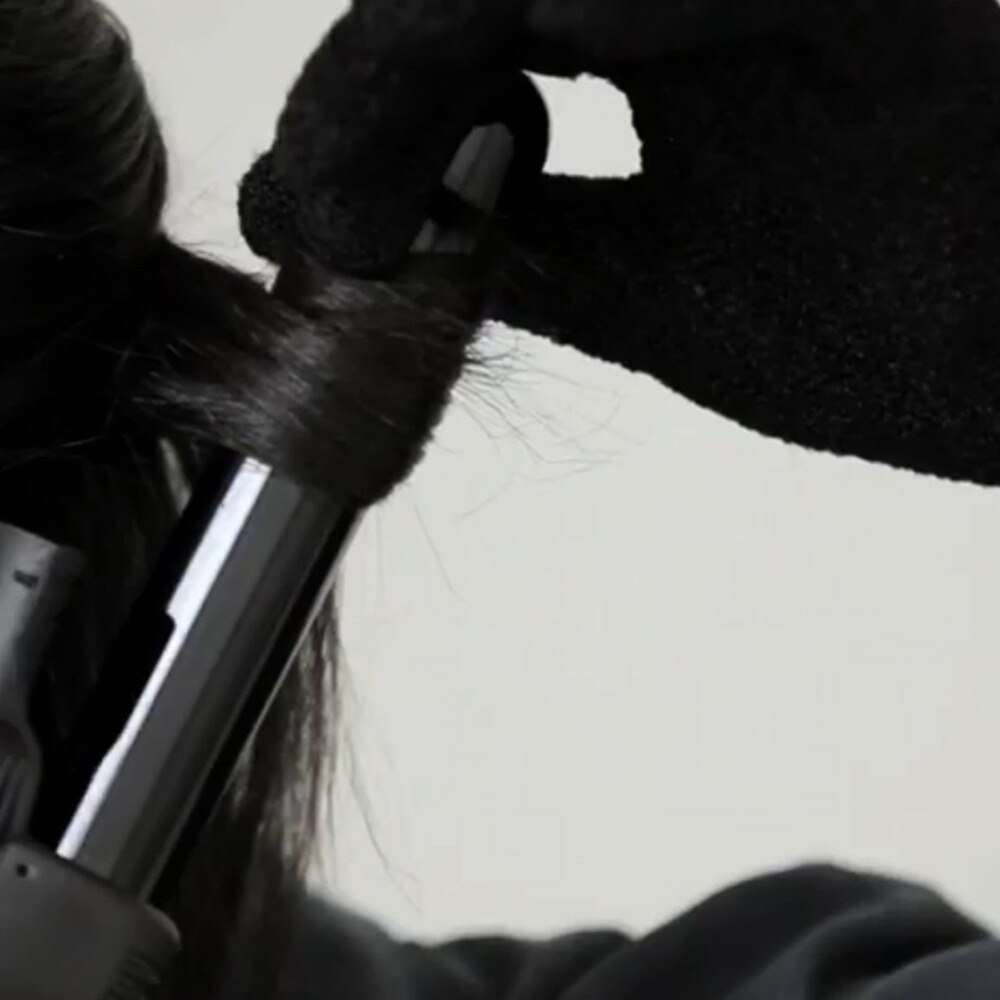 Moonbiffy 1 stuks hittebestendige handschoen voor haarstyling, voor het krullen en steil maken van je haar, zwarte hittebestendige handschoen voor het krullen en steil maken van je haar