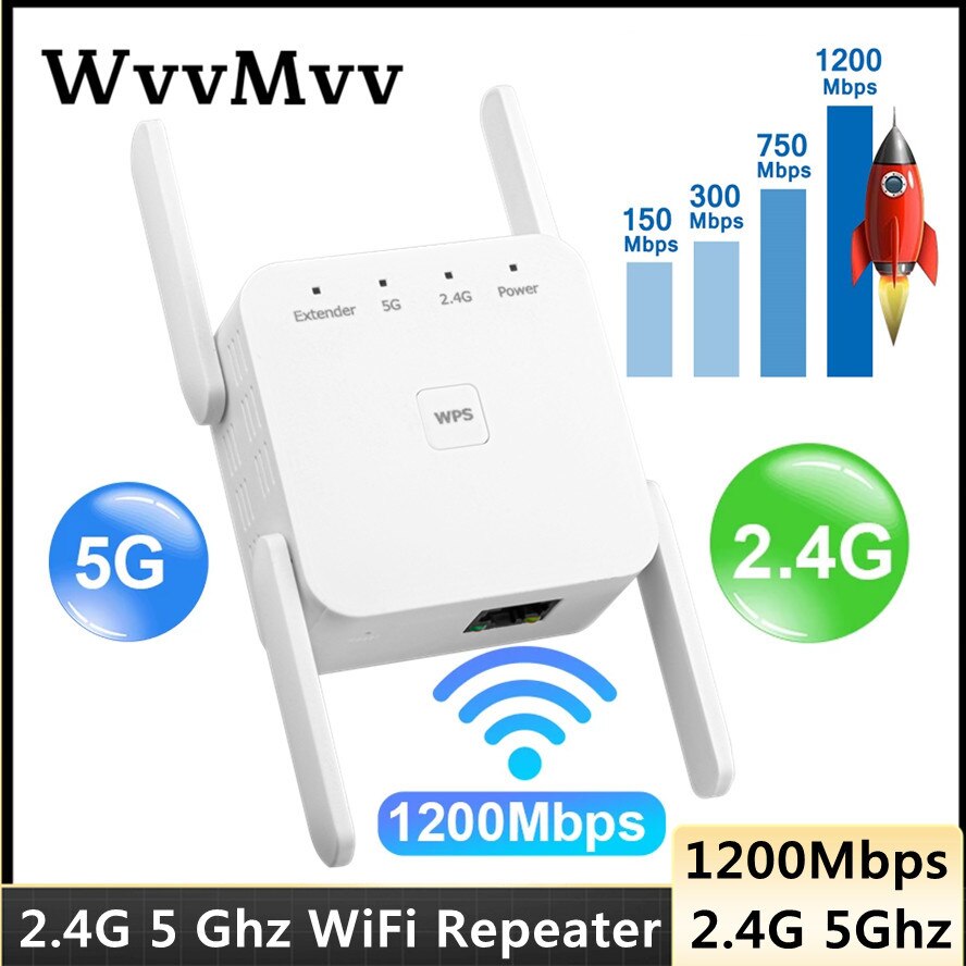 5G Wifi Repeater Draadloze Wifi Versterker 5Ghz Wifi Lange Range Extender 1200M Wi-fi Booster Thuis Wifi tsignal Versterker