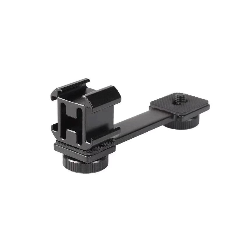 Placa de luz de Flash para Gopro 9 8 7 Osmo Pocket 2 Zhiyun, soporte Triple de zapata fría, accesorios de cardán de barra de extensión lisa