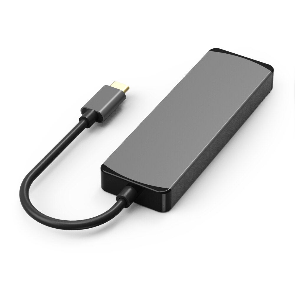 Puerto Thunderbolt 3, USB HUB tipo C a HDMI VGA USB 3,0 + SD TF, convertidor de tarjeta para Apple Mac Samsung S9 Macbook Pro USB C HUB