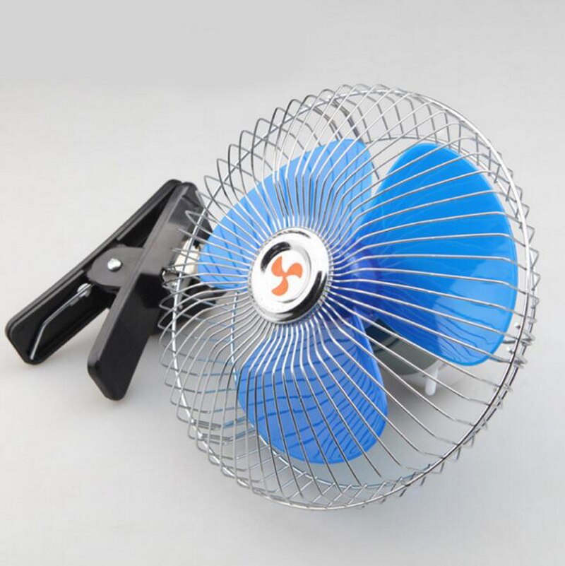 Low Noise Summer auto Mini Electric Car Fan Air Conditioner Portable 8 inch 12-24 V 25W Vehicle Cooling Fan