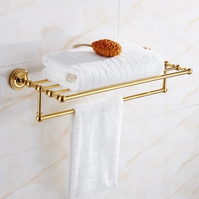 Badezimmer Zubehör Set Messing Gold Bad Hardware Sets Handtuch Rack, Papier halter Wc Pinsel Halter, Handtuch Aufhänger, haken, Handtuch Ring