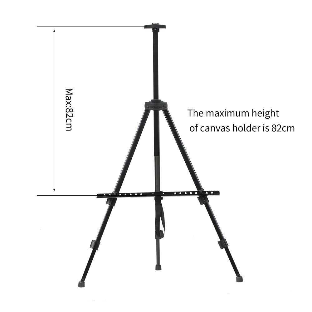 Foldable Tripod Adjustable Height 20 Inches Artists Easel Stand Metal to 61 Inches with Art Supplies for Floor/TablePainting