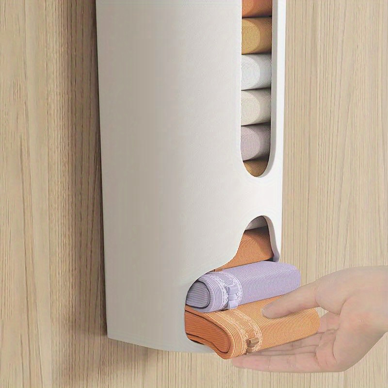 Wall-Mounted Underwear Storage Box Closet Underwear Panties Socks Organizer Self adhesive Home Garbage Bag Dispenser Storage Box