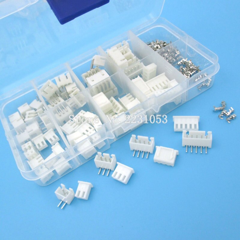 40 Sets Kit In Doos XH2.54 Haakse 2P 3P 4P 5pin 2.54Mm Toonhoogte Terminal/behuizing/Pin Header Connector Adapter