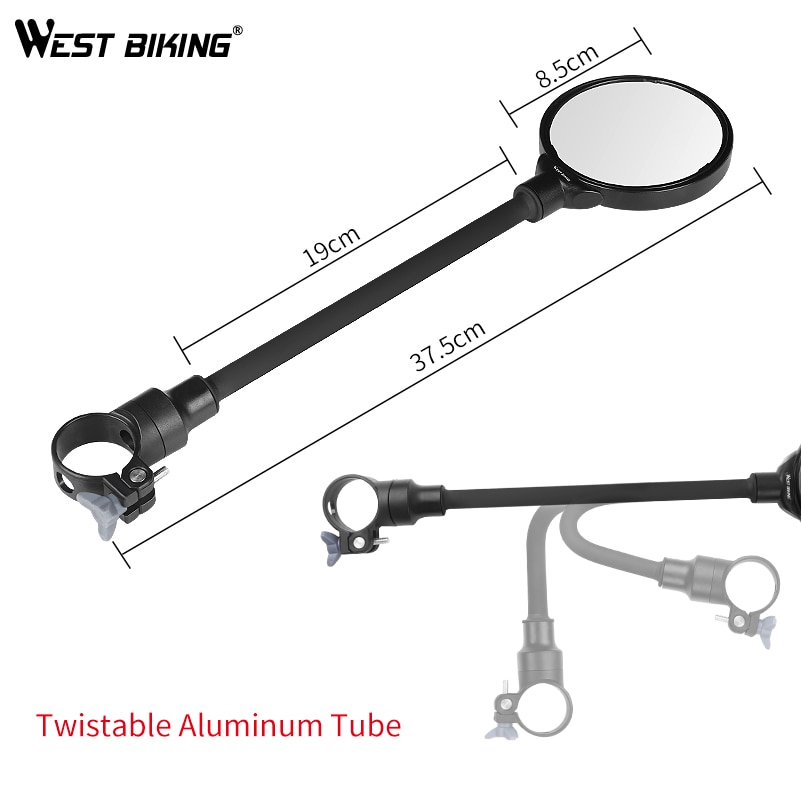1Pcs Fiets Verstelbare Spiegel Mtb Racefiets Achteruitkijkspiegel Veiligheid Stuur Hoek Spiegels Fietsen Achteruitrijcamera Fiets Accessoires Onderdelen