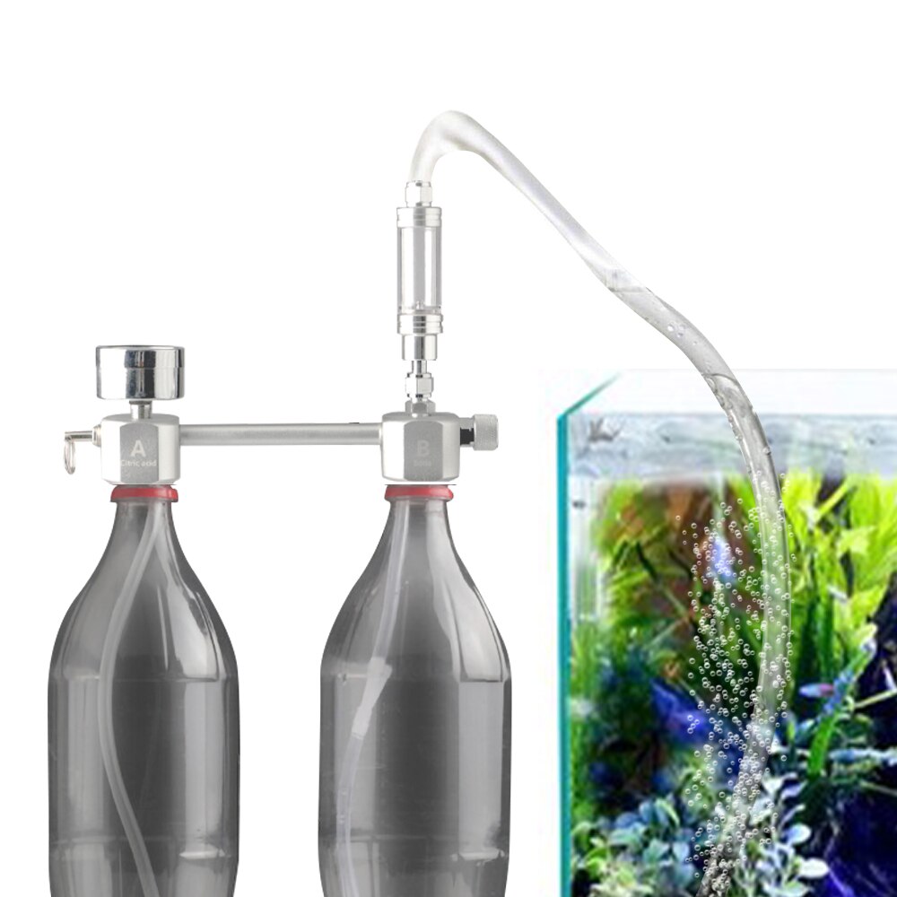 Aquarium CO2 Regulator System Kit co2 Diffuser Generator with Valve Bubble Atomizer Solenoid Fish Tank Carbon Dioxide For Plants