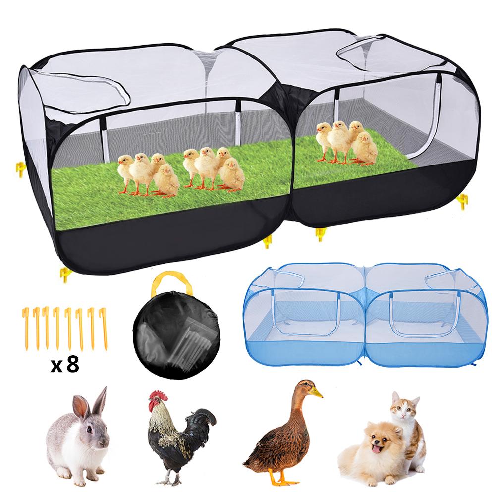 Portable Pet Playpen Chicken Coop Rabbit Cage Foldable Pet Fence Suitabl For Chicken Duck And Rabbit Cat 0utdoor Tent