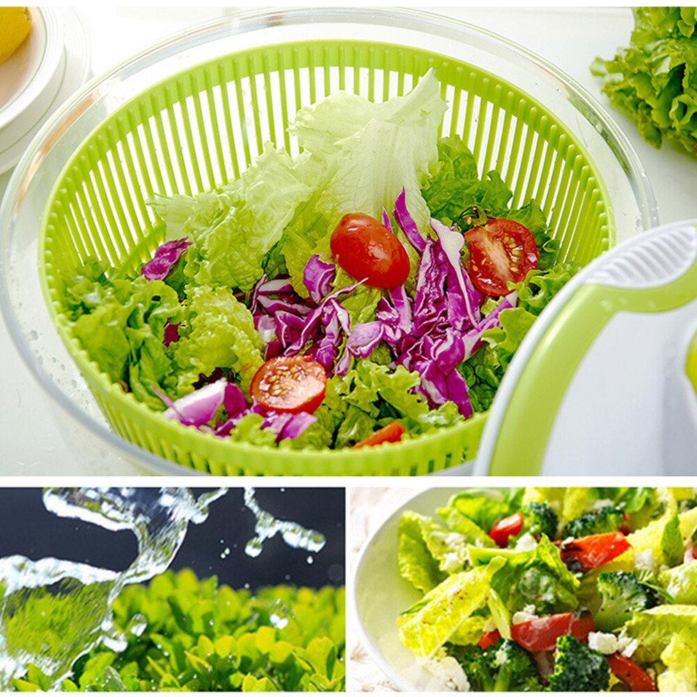 Household Veggie Vegetables Dryer Multi-use Washer Salad Spinner Storage Drying Machine Colander Manual Basket Fruits Dehydrator
