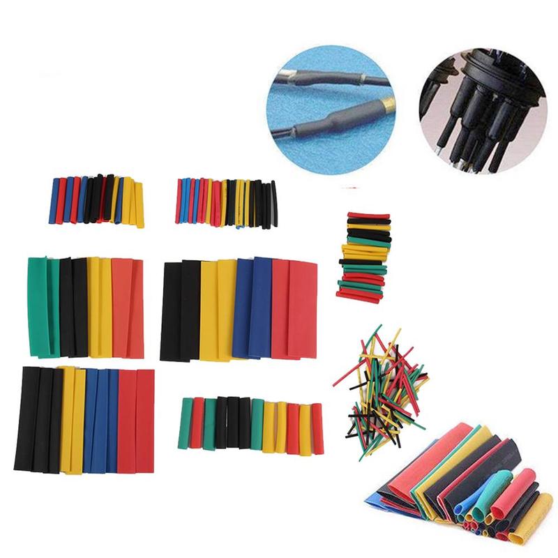 164 unids/set Tubo termorretráctil ignífugo Tubo termorretráctil conjunto de cables de alambre mangas tubo retráctil Kit surtido