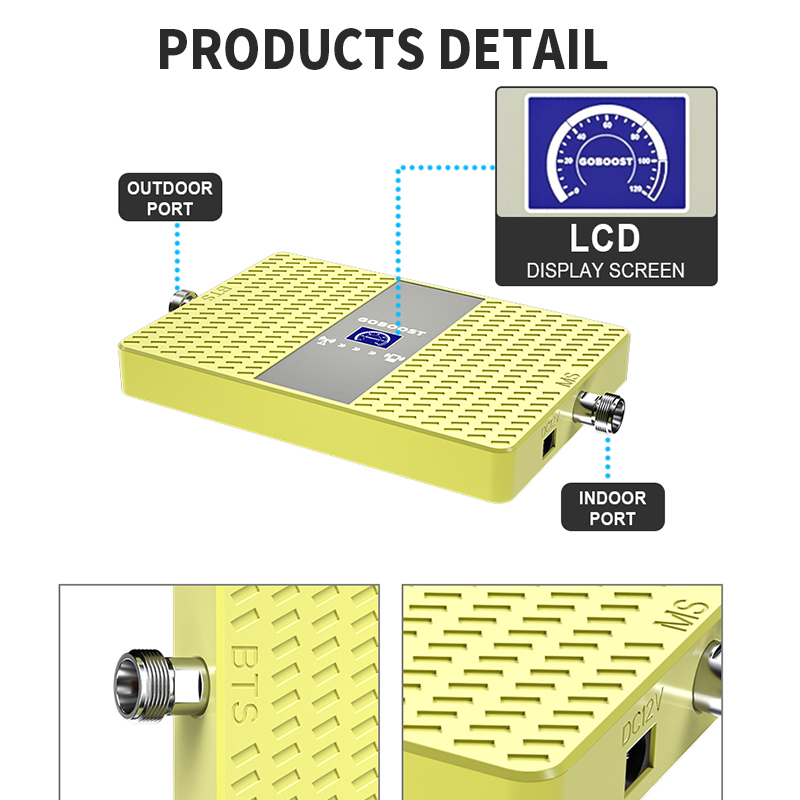 GOBOOST-AMPLIFICADOR celular de banda única, repetidor LTE 4G, 1800, 2600, B3, B7, 2G, 3G, 2100, 1900 MHz, B1, B2, ganancia de 70dB