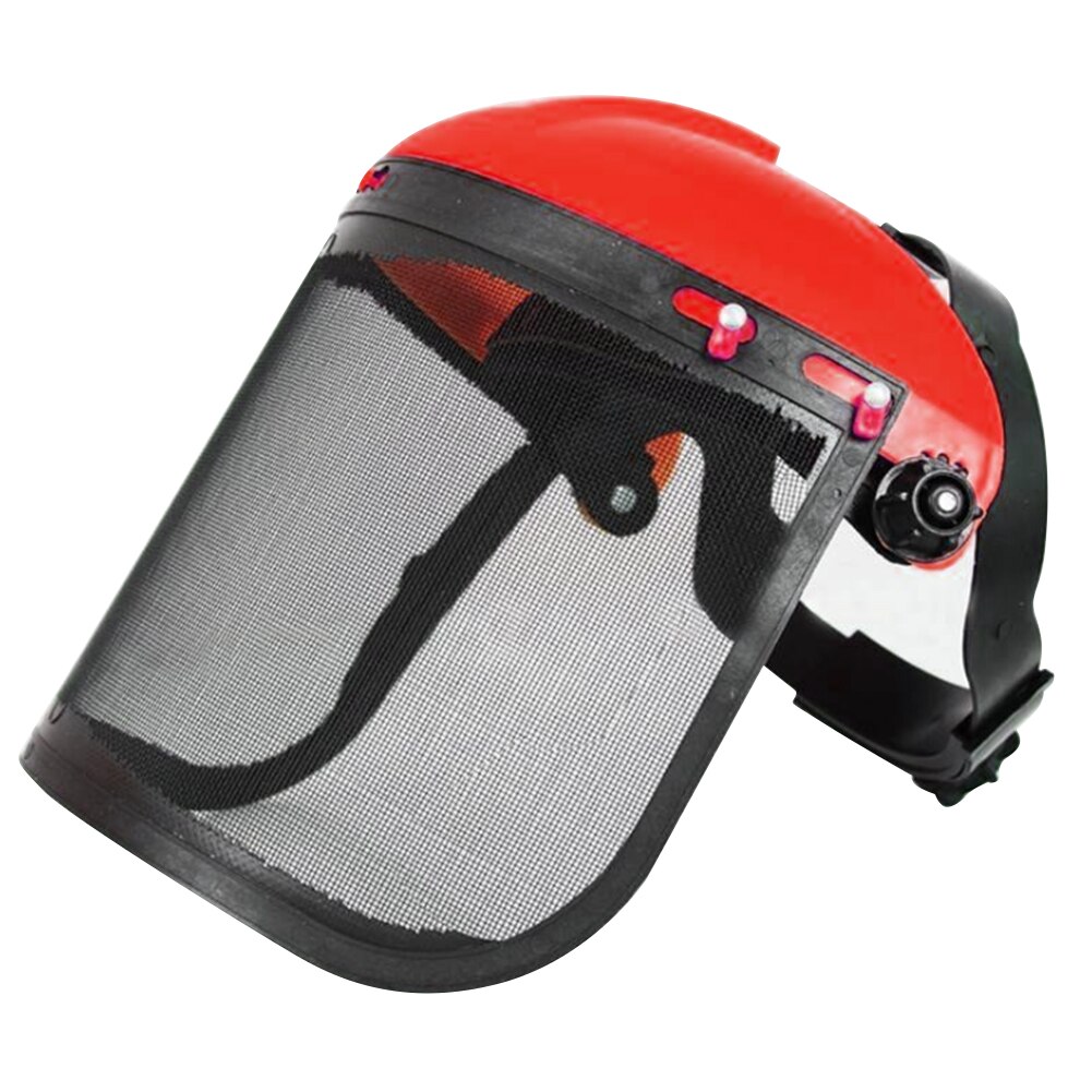 Bosbouw Kettingzaag Veiligheid Helm Bosmaaier Trimmer Beschermende Hoed Elektrische Grasmaaier Trimmer Beschermende Masker Logging Beschermen: Red 39x20x20cm