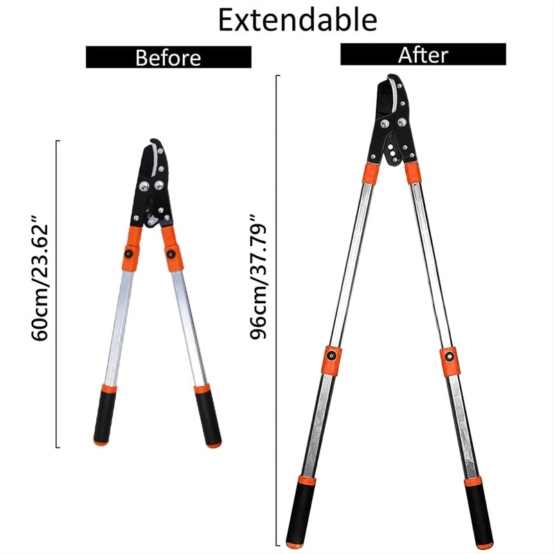 Garden Pruning Tools Garden Trimming Scissors Heavy Duty Razor Sharp Anvil Lopper Extendable Telescopic Garden Branch Cutter