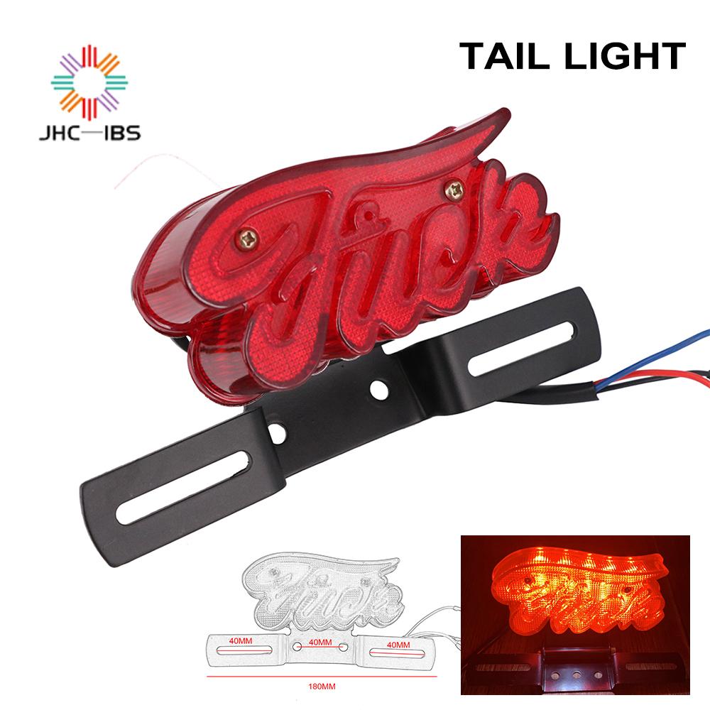 Ampoule de feu arrière de moto, clignotant de frein rouge, pour Harley Chopper Bobber Custom 12V Cafe Racer